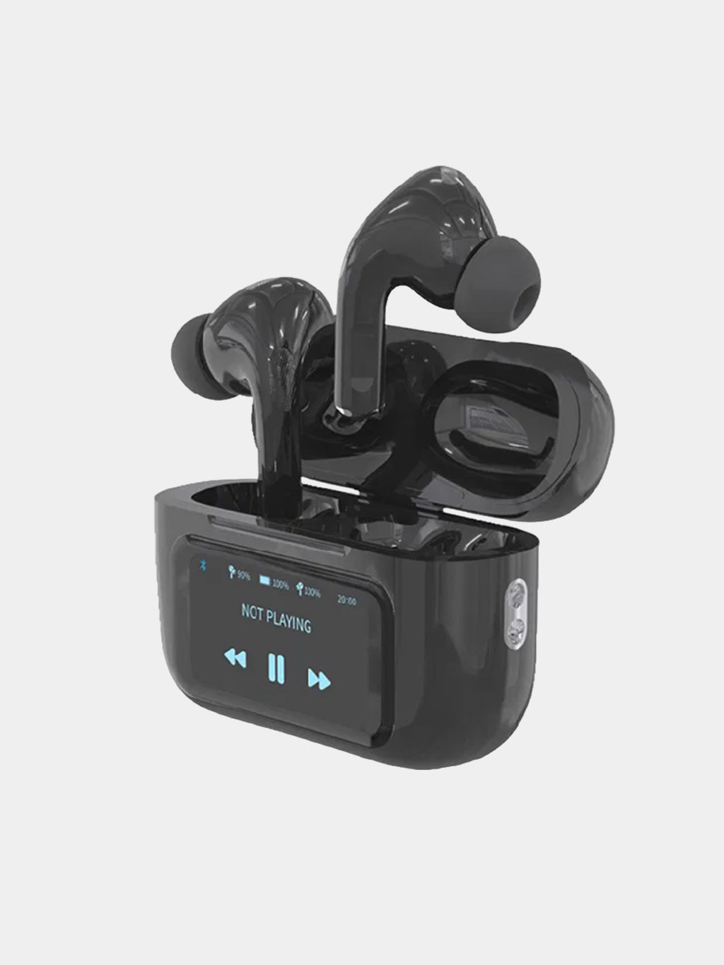 A9 Pro Earbuds ANC/ENC Touch Screen Display Noise Reduction Wireless Earbuds For Android & iOS | A9 Pro | A9 Pro Apple Airpods ANC/ENC Zhongkelqnxun Touch Control Bt 5.4 Earbuds - Black