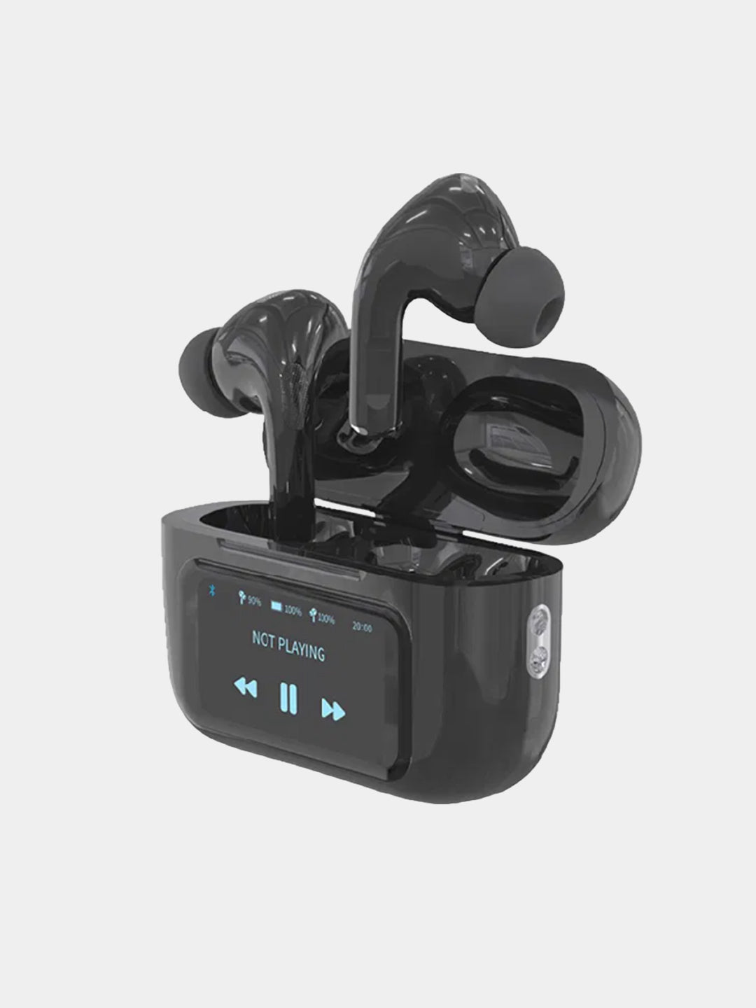 A9 Pro Earbuds ANC/ENC Touch Screen Display Noise Reduction Wireless Earbuds For Android & iOS | A9 Pro | A9 Pro Apple Airpods ANC/ENC Zhongkelqnxun Touch Control Bt 5.4 Earbuds - Black