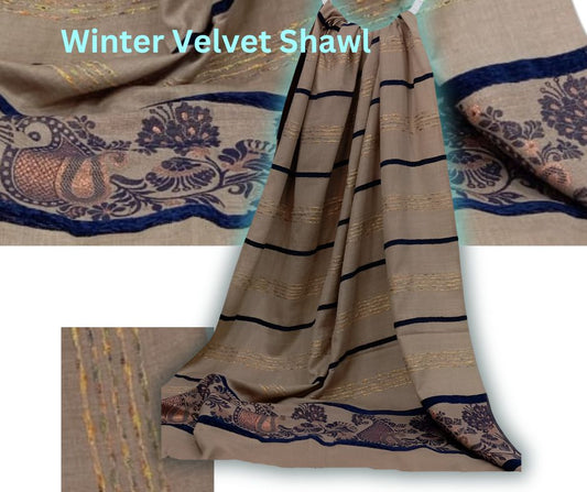 Ladies' Winter Velvet Shawl