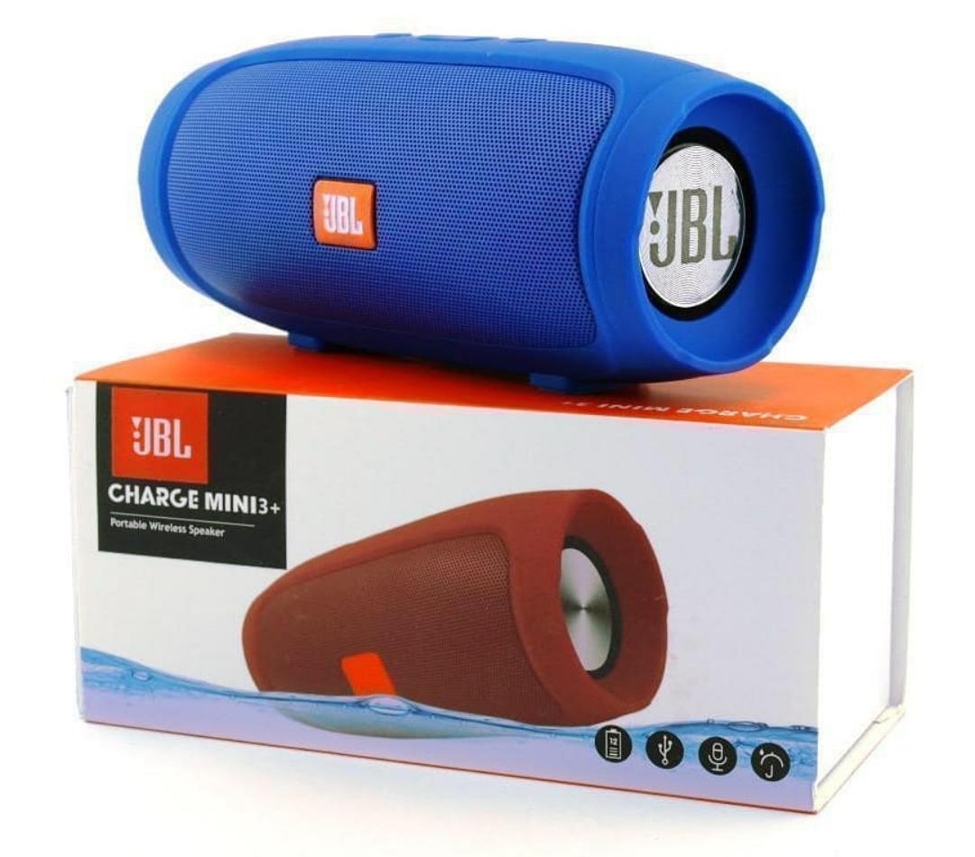 JBL Charge 3 Portable Bluetooth Speaker Rechargeable Biggest Battery With FM Radio Durable Comfortable Stylish Affordable | Random Color